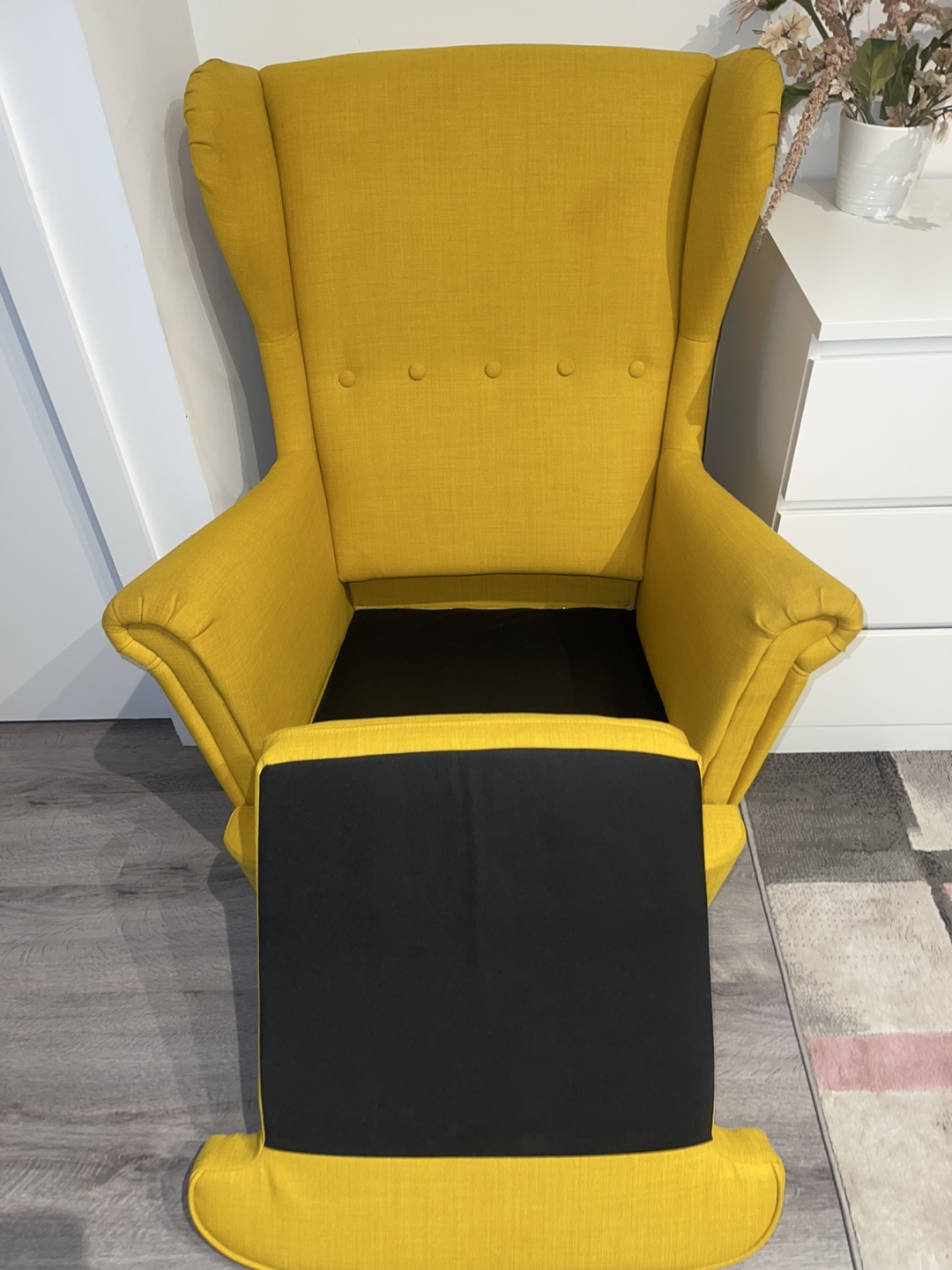 Yellow Wingback Armchair - photo 5