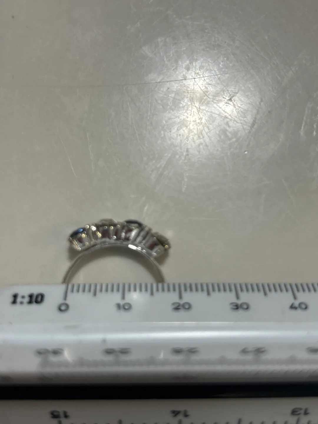 Ring with Dark Blue & Clear Stones image indicator(4)