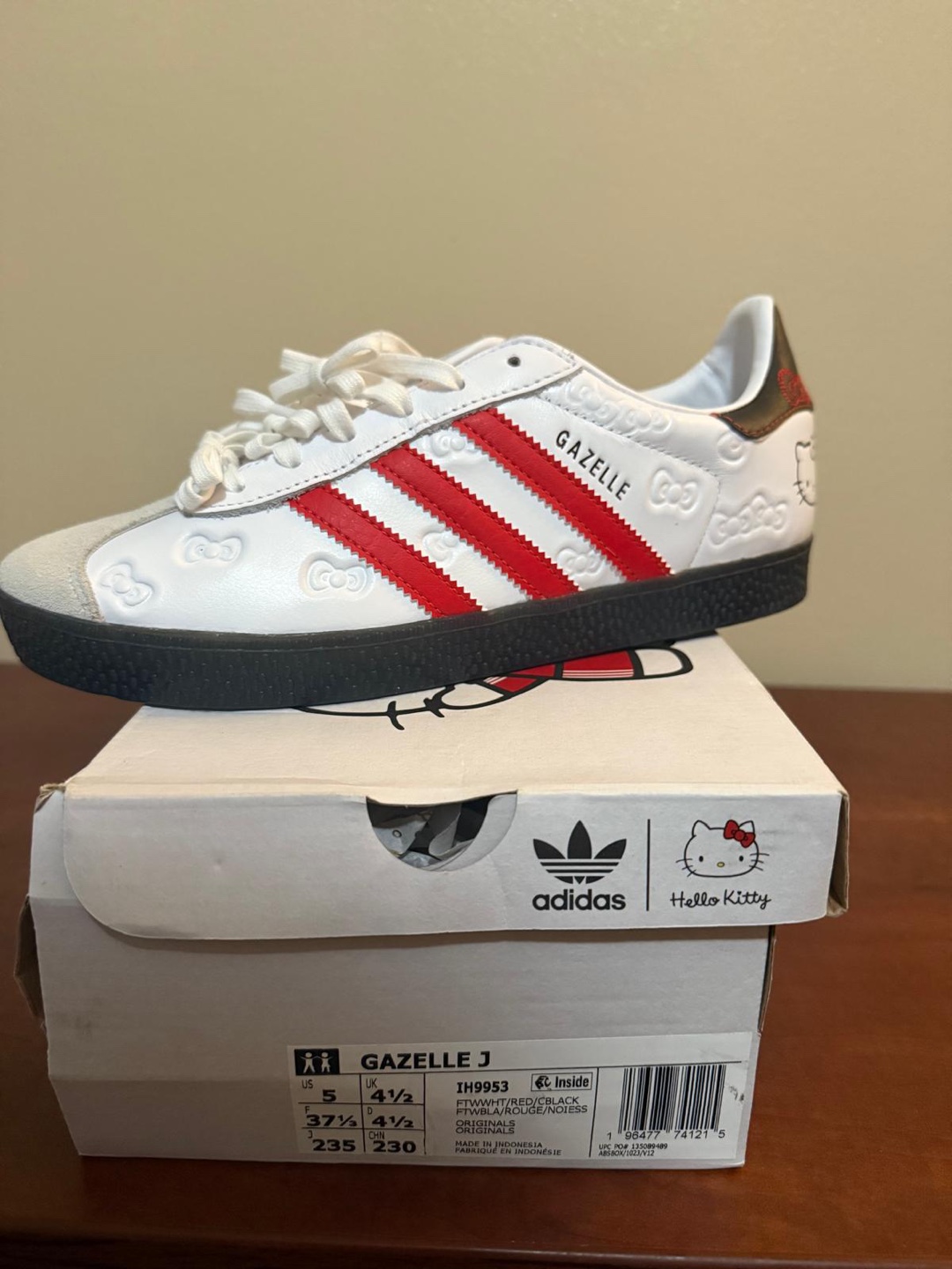 Adidas Gazelle J Hello Kitty - US 5