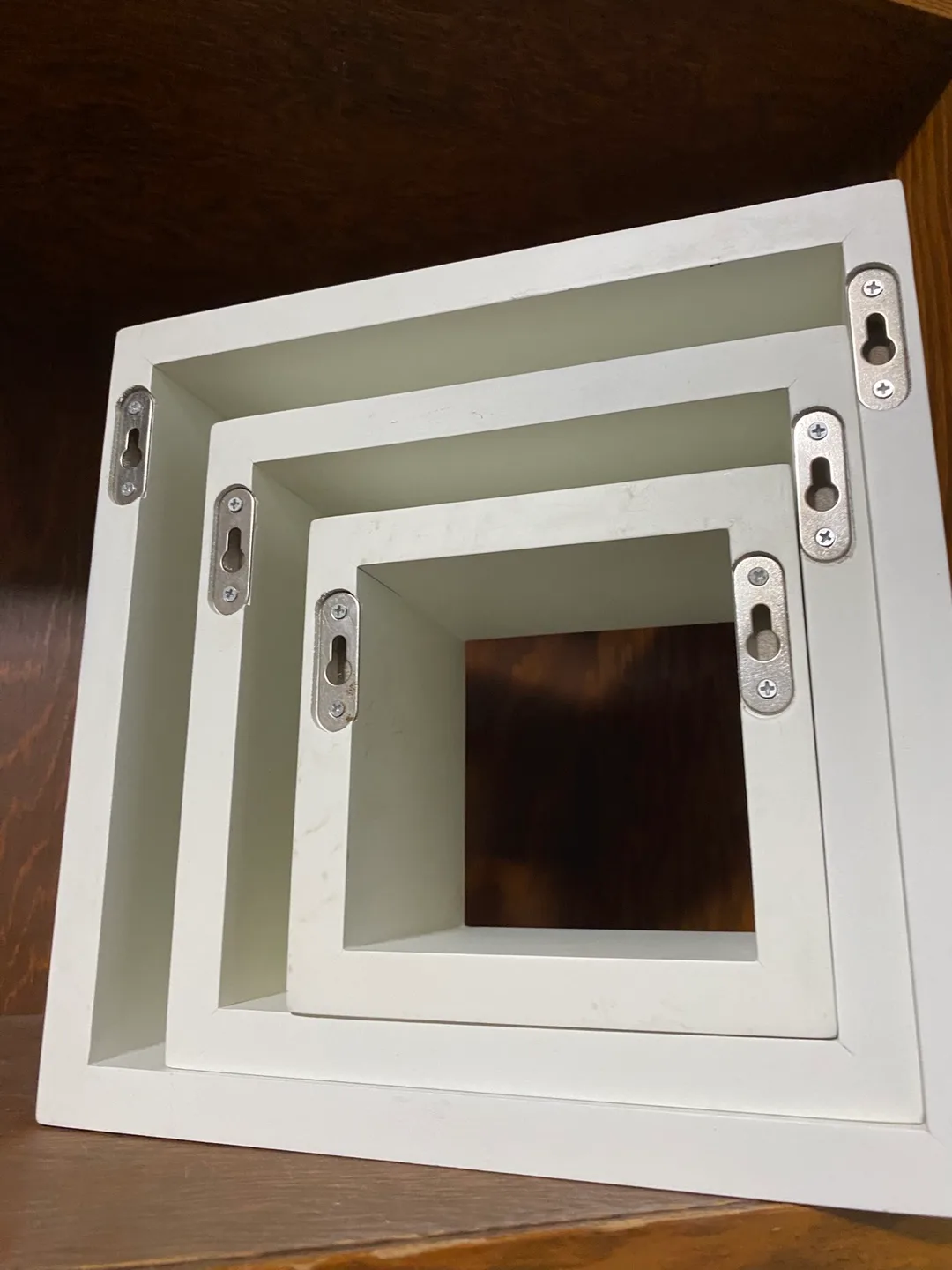 Set of 3 White Floating Cube Shelves thumbnail