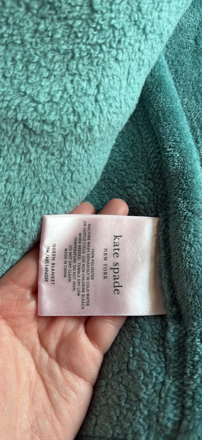 Kate Spade Queen Blanket, Teal - photo 3