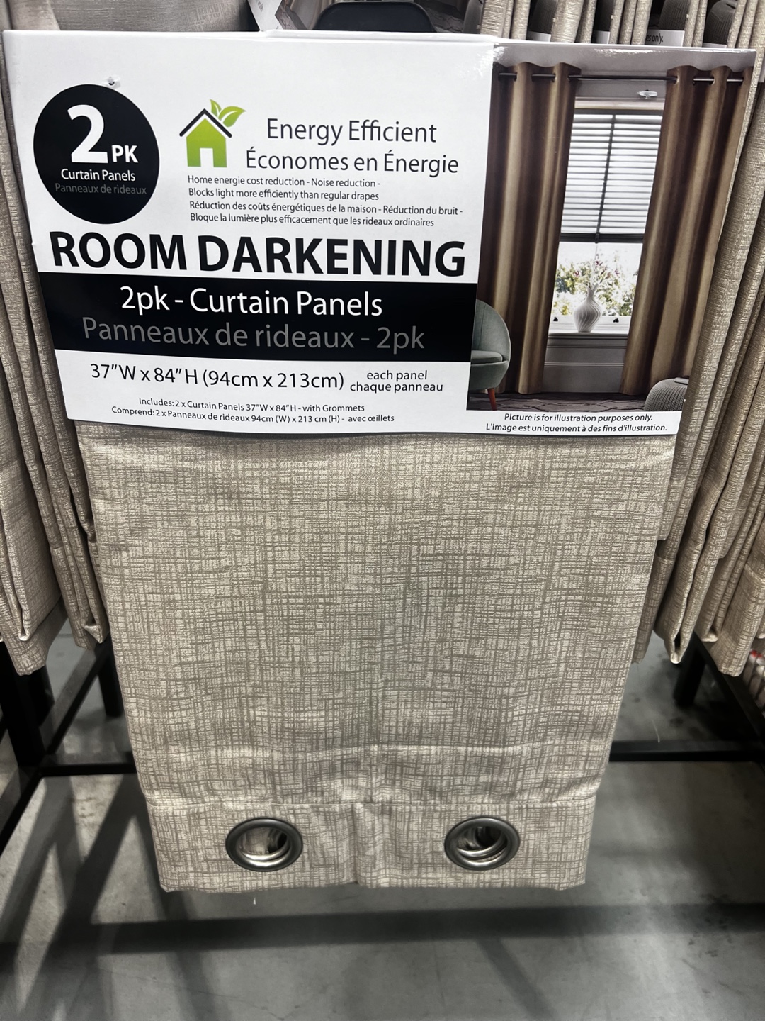 Room Darkening Curtain Panels - 2pk, 37" x 84"