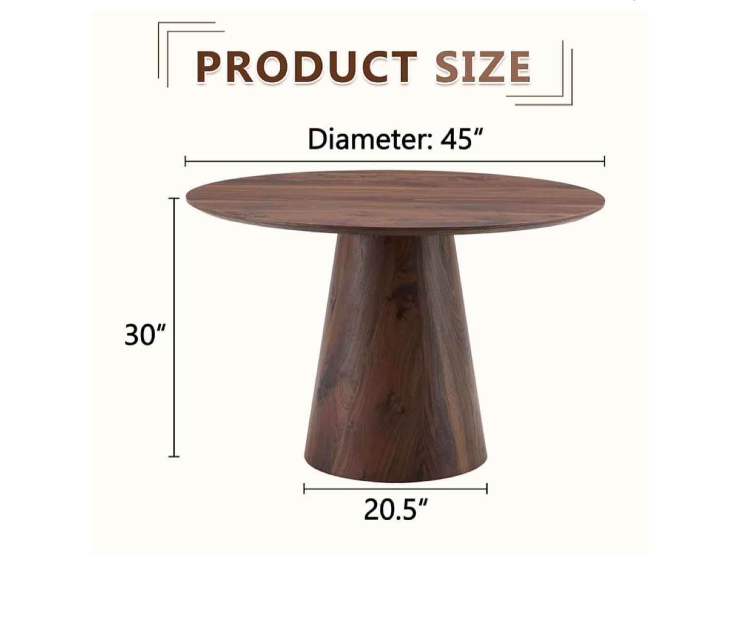 Round Wooden Dining Table