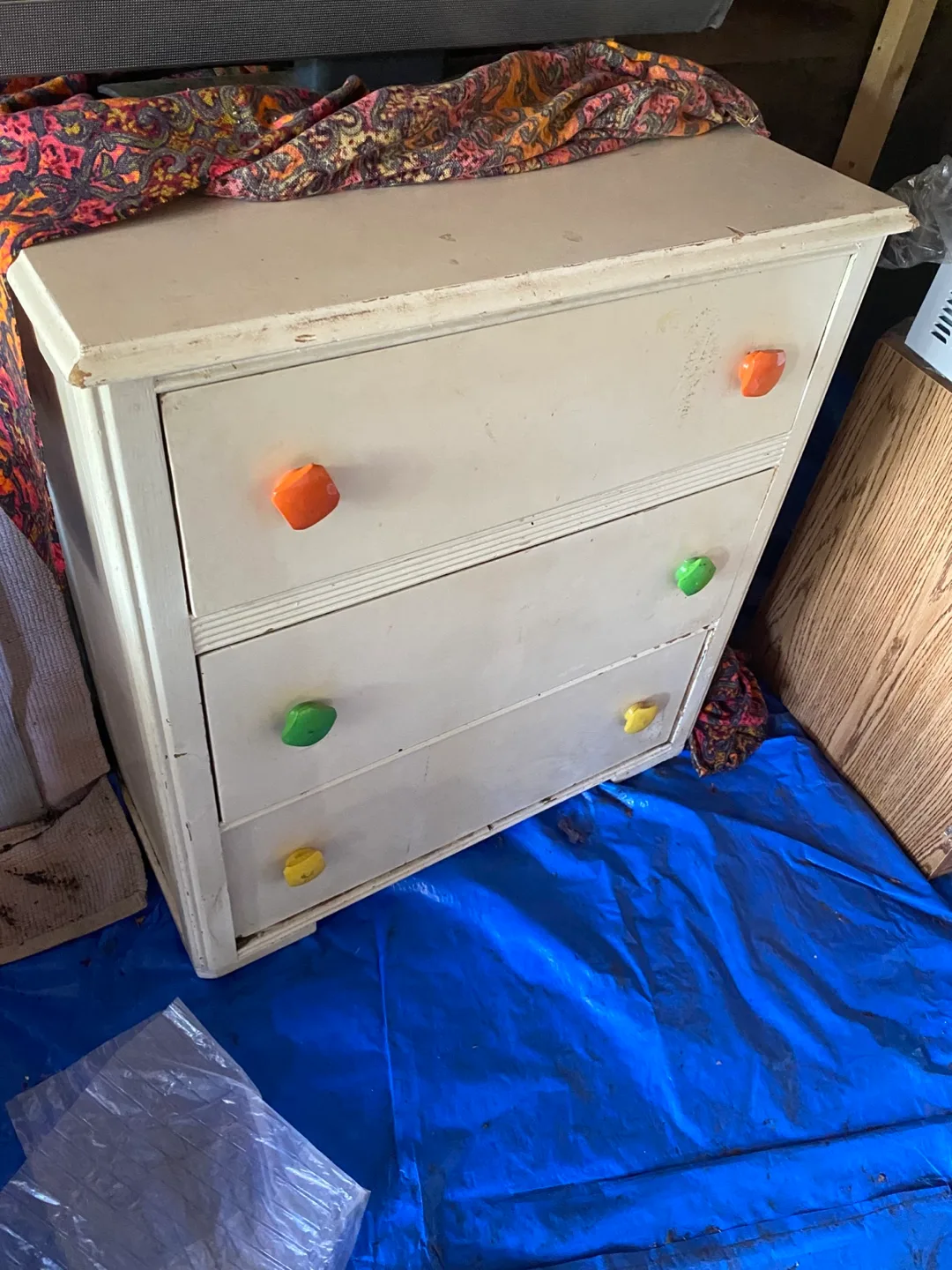 Vintage Dresser with Colourful Knobs thumbnail