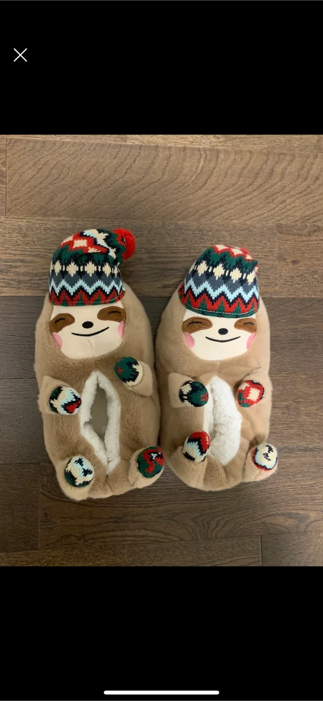 Sloth Slippers with Hats thumbnail