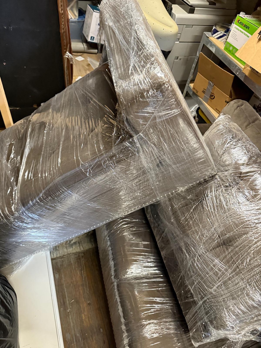 Brown Sofa that was used in home staging