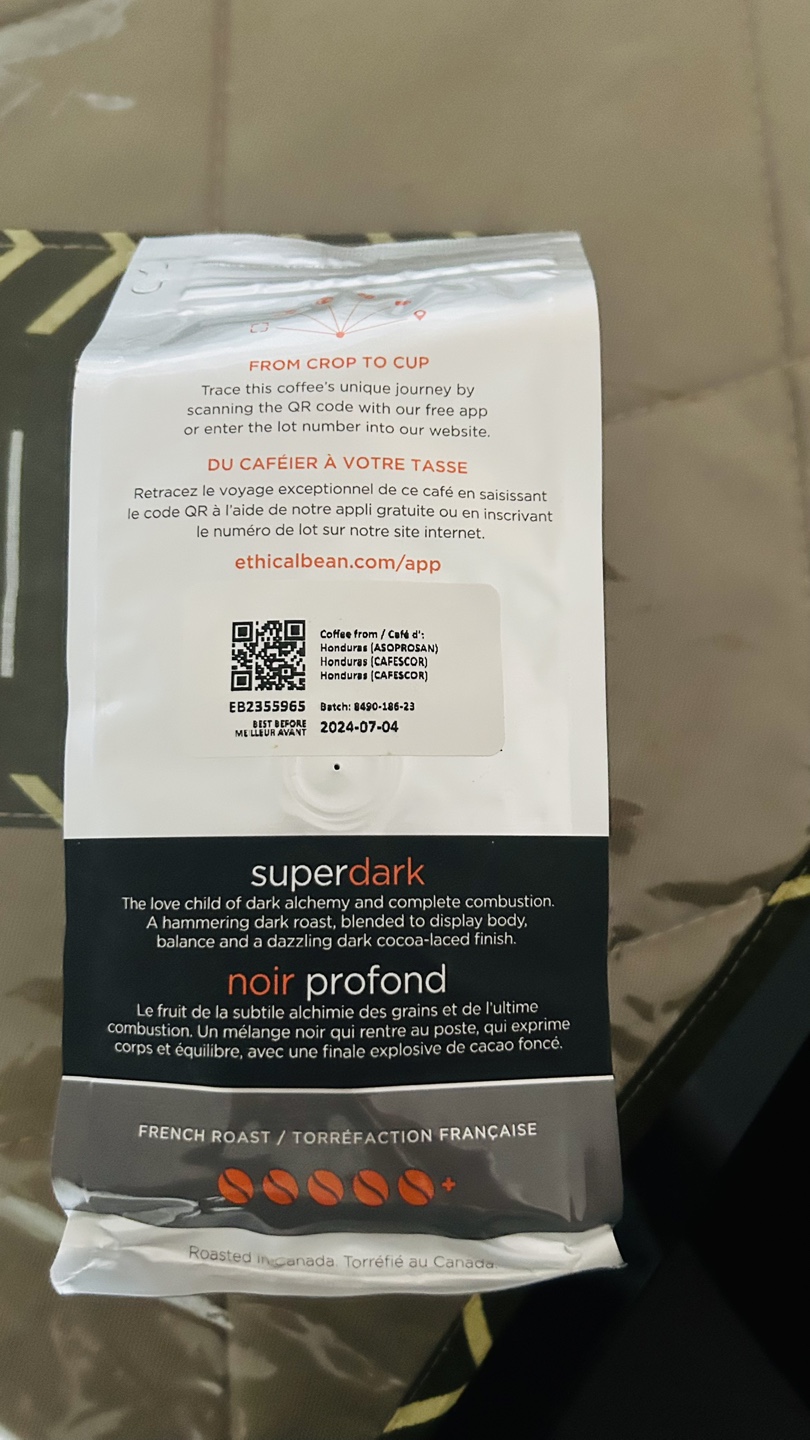 Ethical Bean Coffee Superdark Noir Profond - photo 3