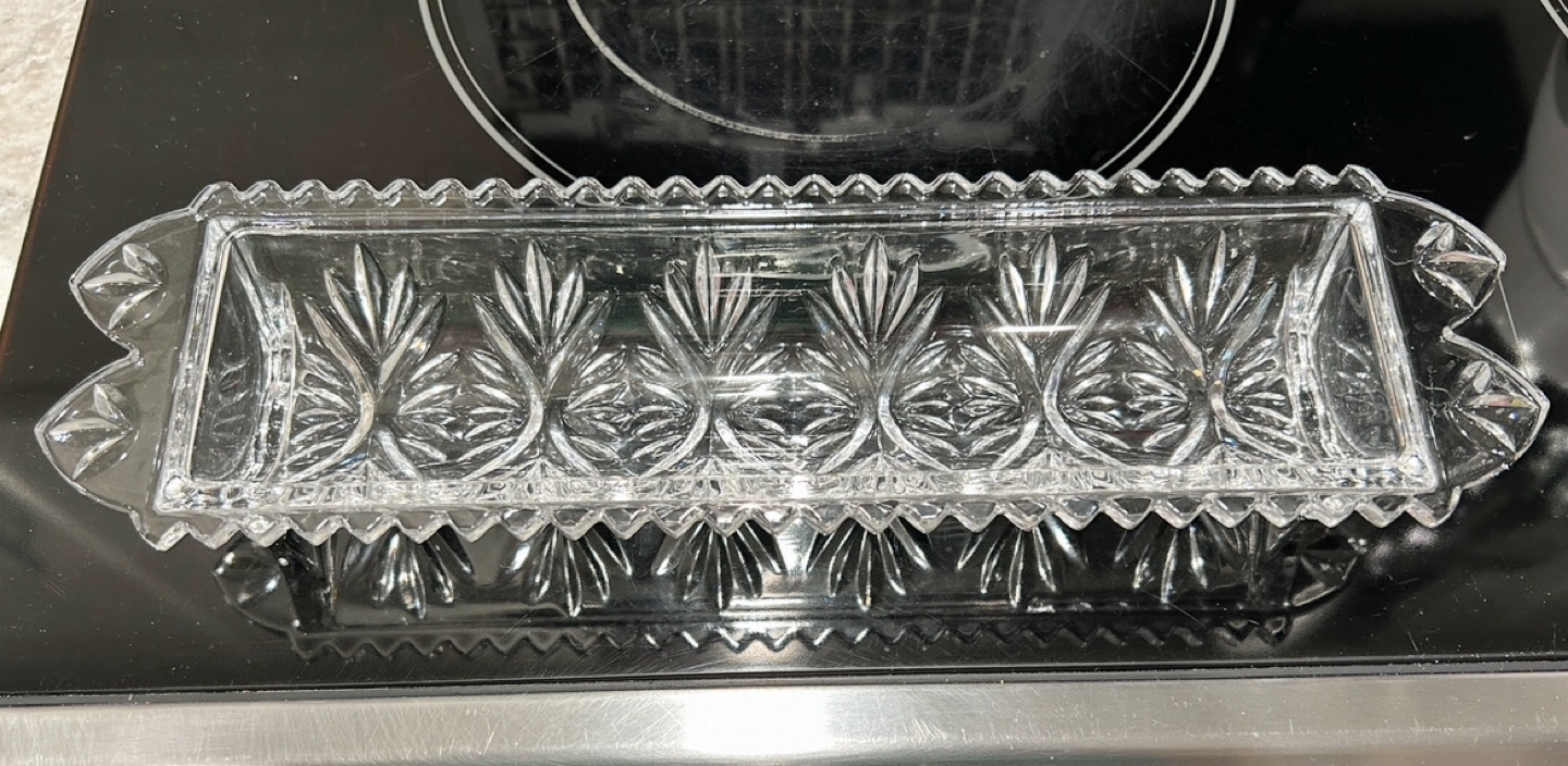 Vintage Crystal Cracker Tray