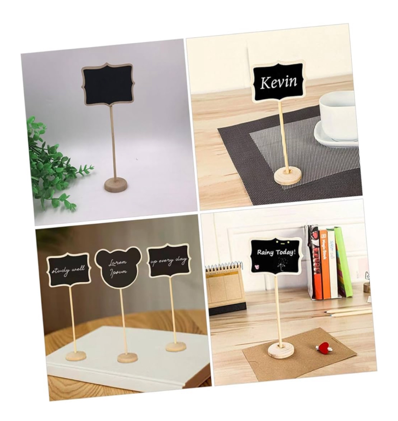 Mini Chalkboard Sign Place Card Holders - 40 pcs