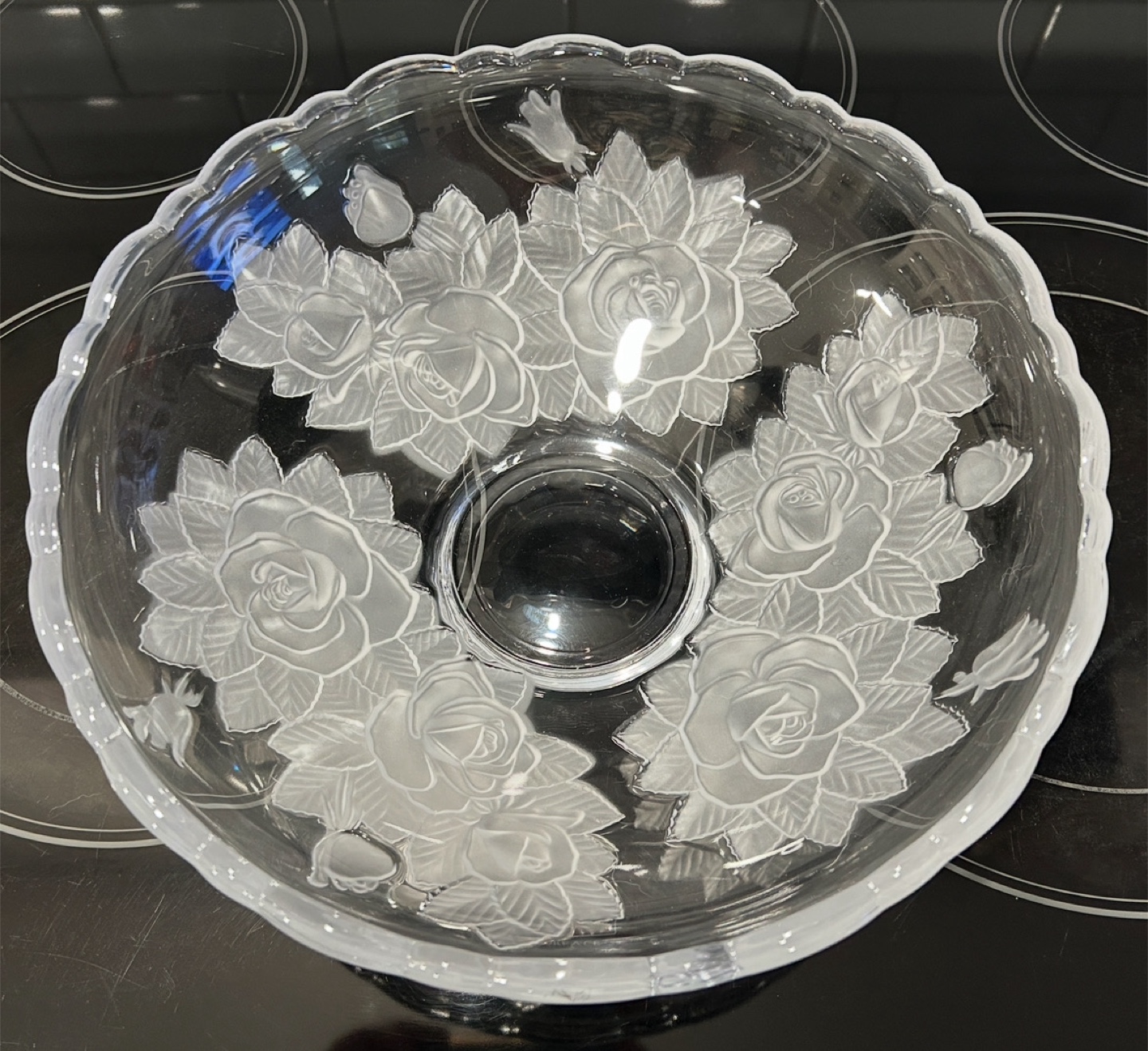 Studio Nova Winter Rose Frosted Salad Bowl