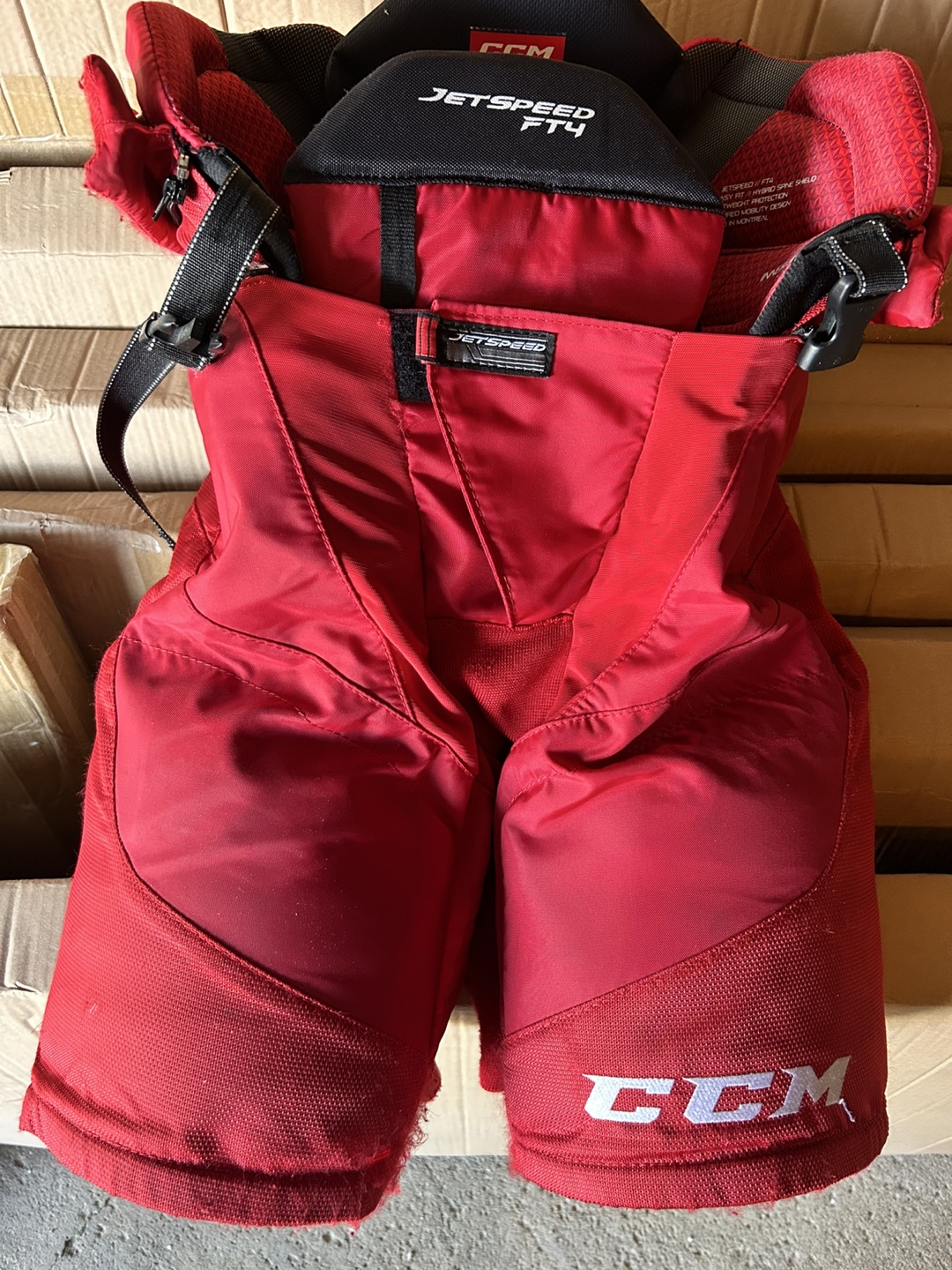 CCM JetSpeed FT4 Hockey Pants (Red) - Small