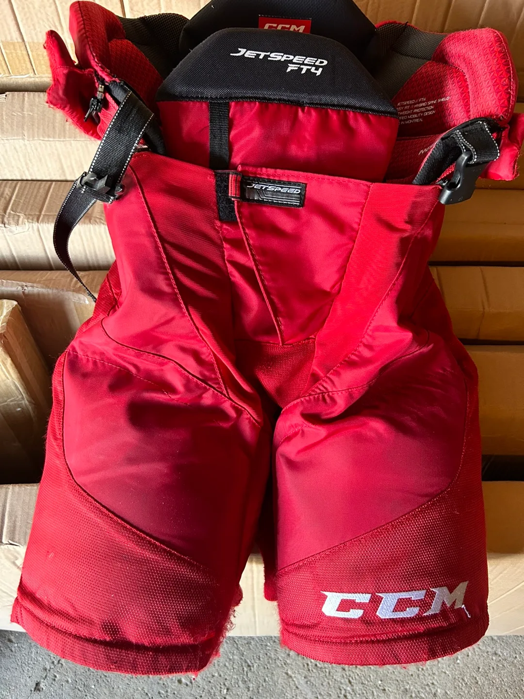 CCM JetSpeed FT4 Hockey Pants (Red) - Small thumbnail