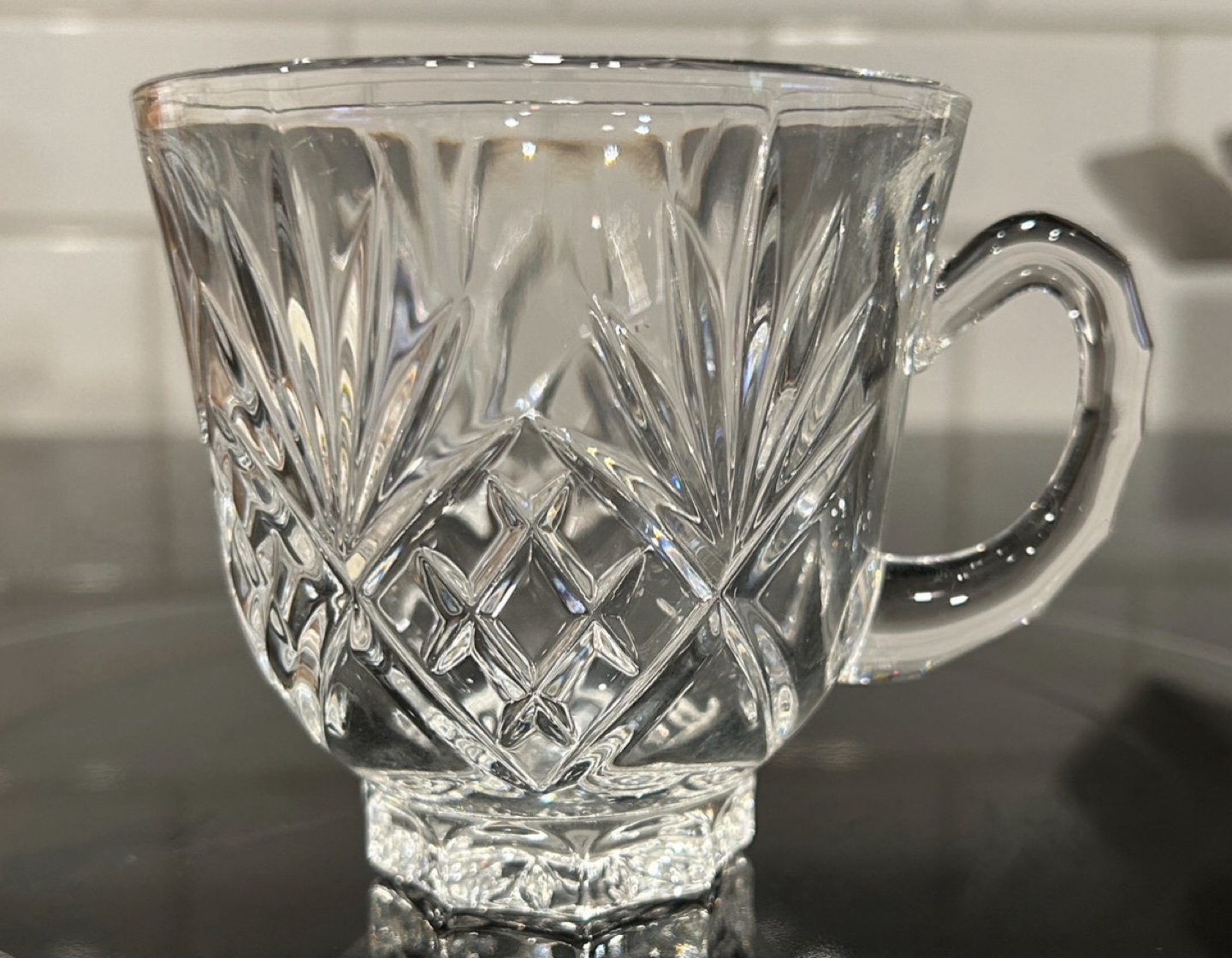 Bohemia Crystal made in Czech Republic Punch Bowl and 12 Cups - photo 3