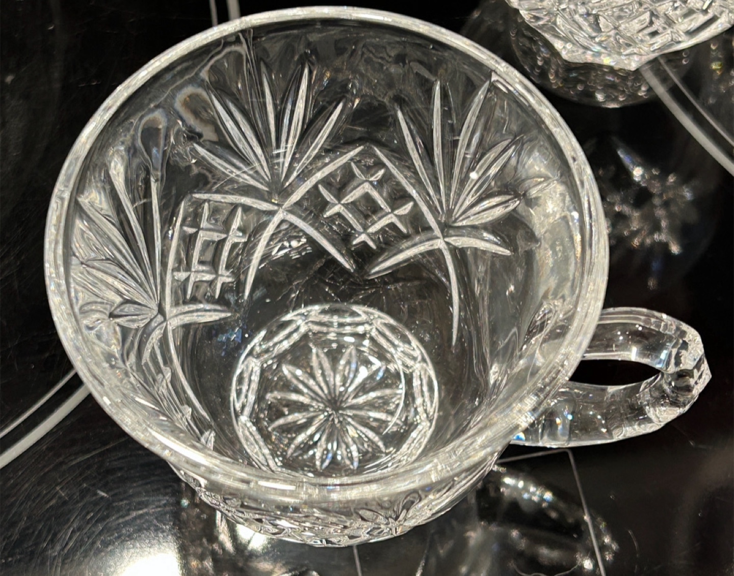 Bohemia Crystal made in Czech Republic Punch Bowl and 12 Cups - photo 4