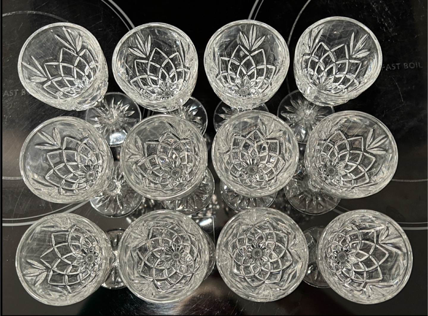 Set of 12 Vintage Bohemia Crystal Liqueur Glasses - photo 2
