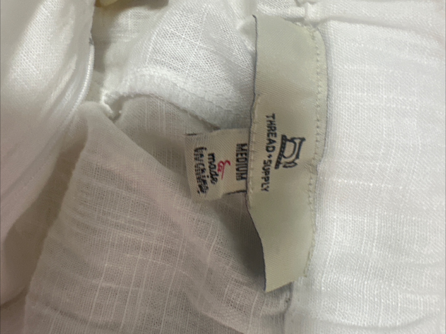 Thread Supply White Linen Pants - Size Medium - photo 2