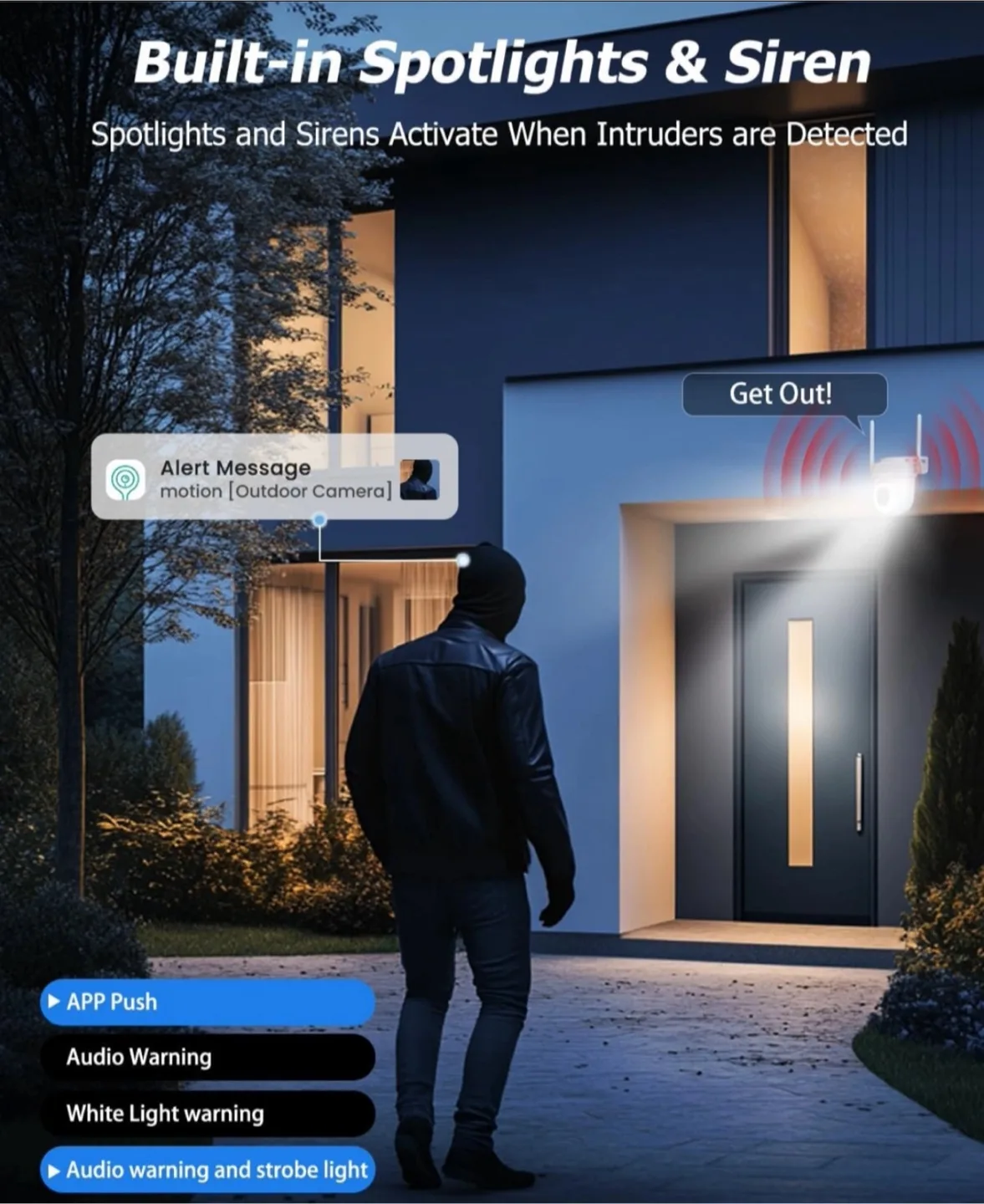 2x 5G Outdoor Security Cameras with 360° PTZ Motion Tracking image indicator(6)