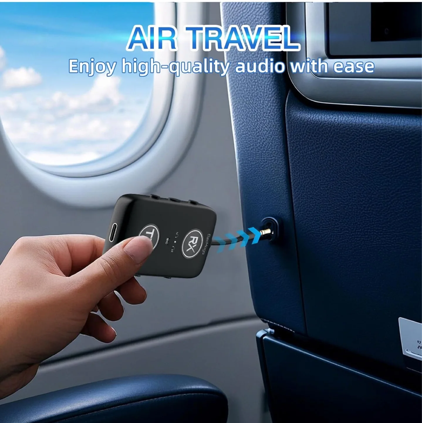 Airplane Bluetooth Adapter Travel 2 AirPods or Headphones thumbnail