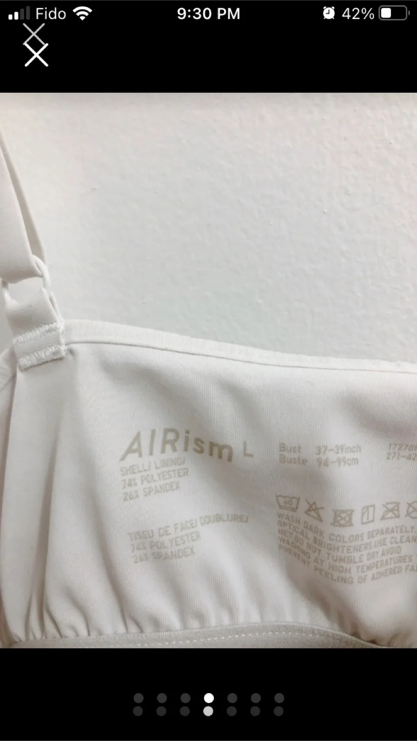 Uniqlo airism bra camisole 2 for $30 Large activewear@downtown image indicator(4)