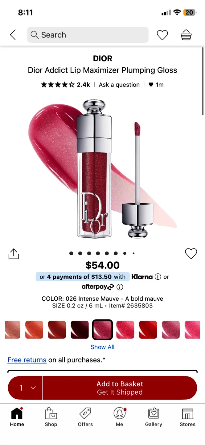 Dior Addict Lip Maximizer - Intense Mauve 026 image indicator(4)