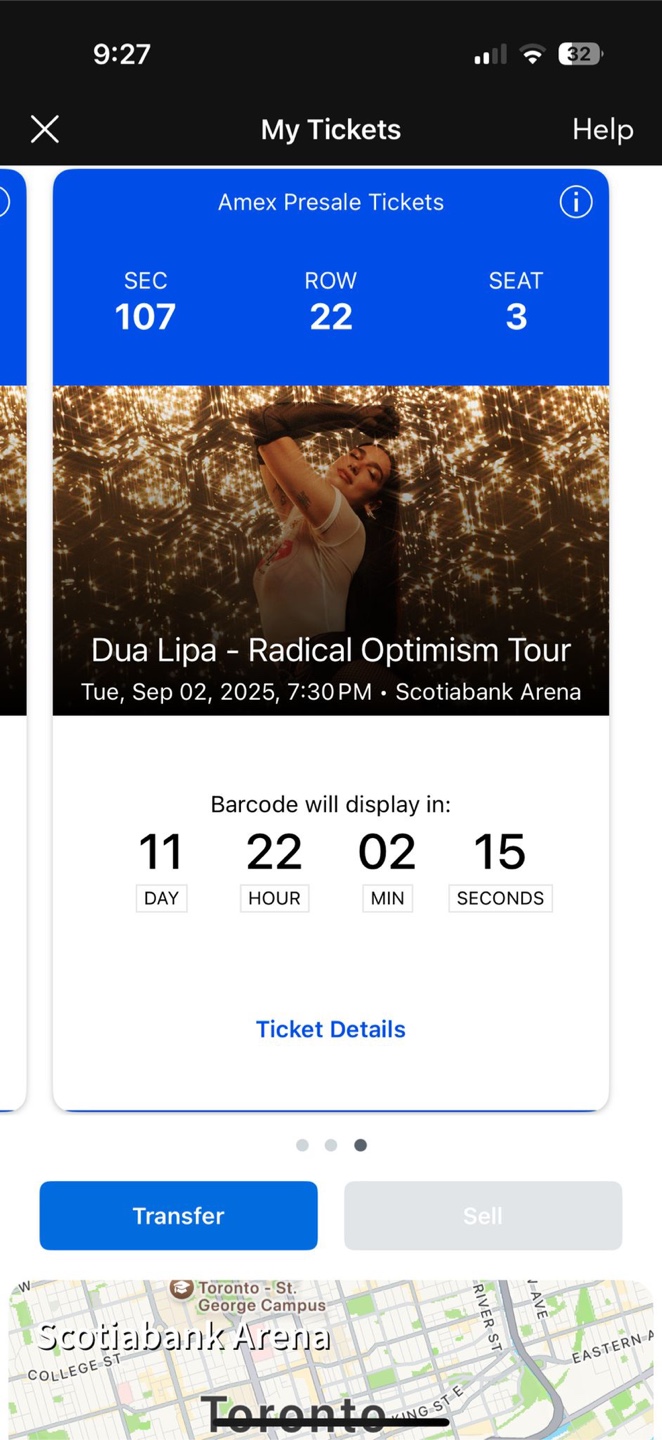 Dua Lipa Concert Tickets – Sept 2 – $300 Each