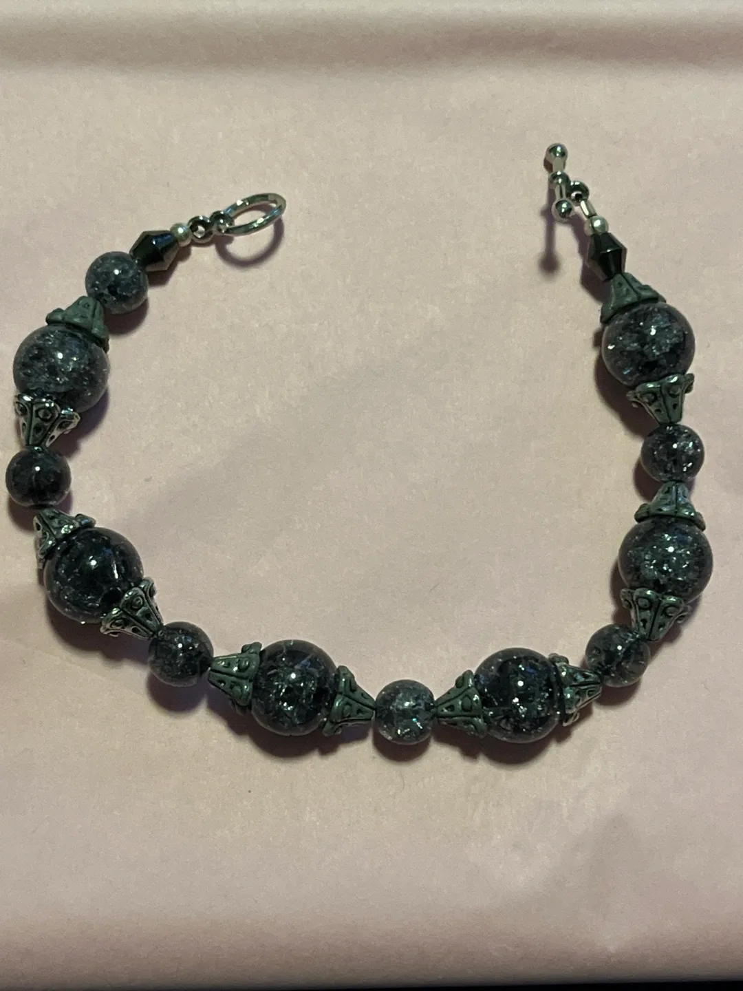 Beaded Bracelet - Black & Silver image indicator(3)