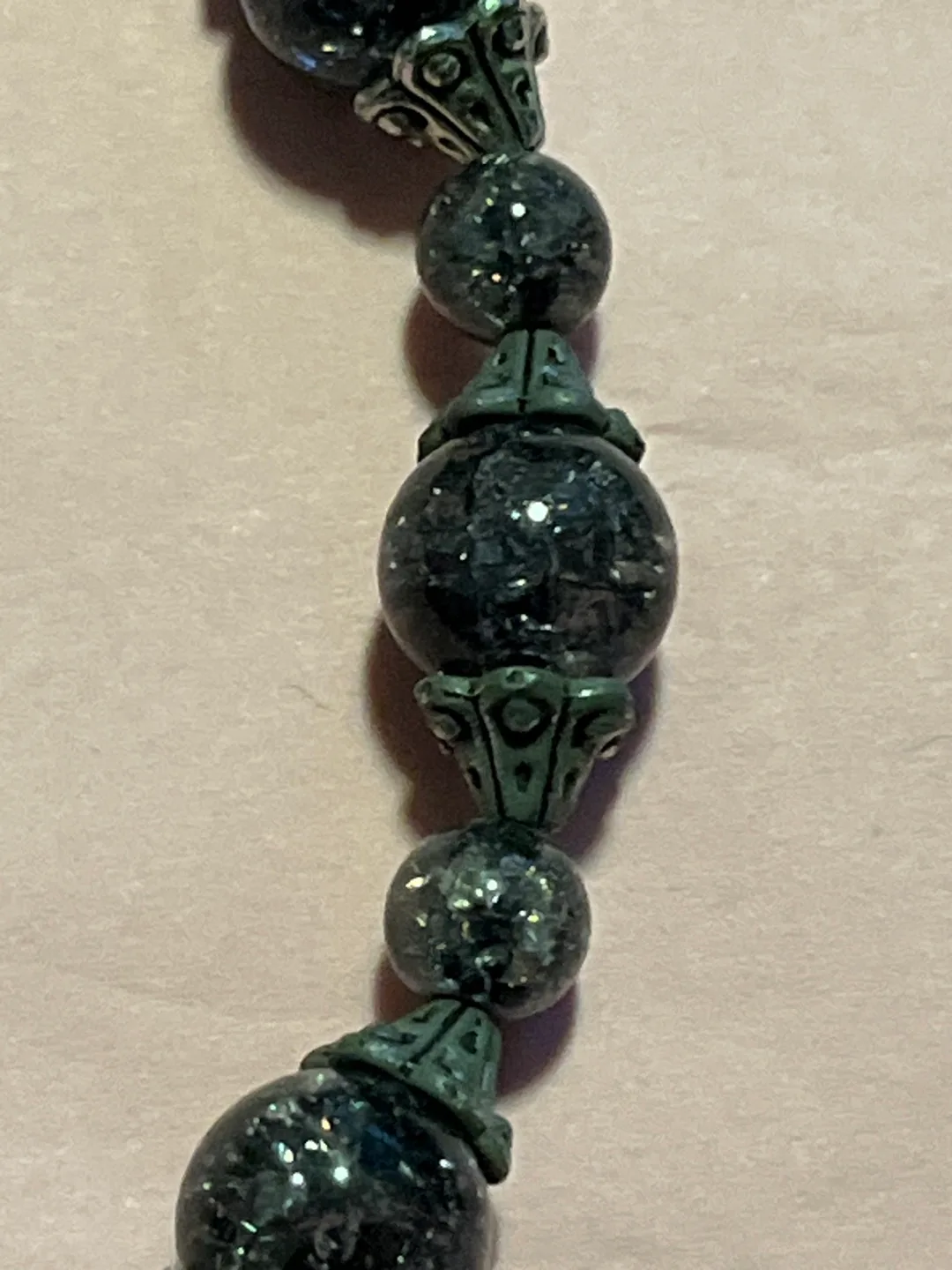 Beaded Bracelet - Black & Silver image indicator(6)