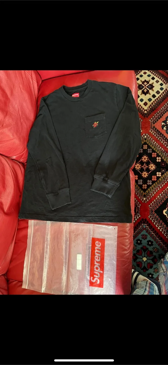 Supreme Sacred Heart L/S Top - Black, Size L image indicator(2)