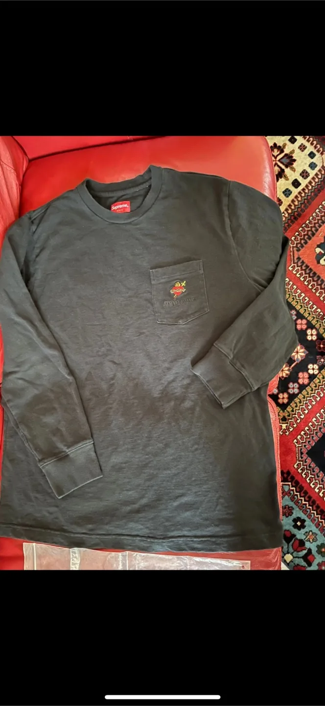 Supreme Sacred Heart L/S Top - Black, Size L image indicator(3)