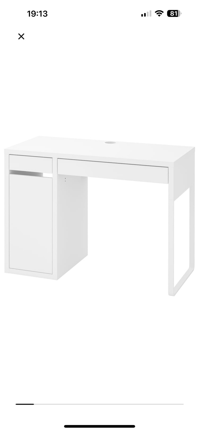 IKEA Desk - White, 41 3/8"