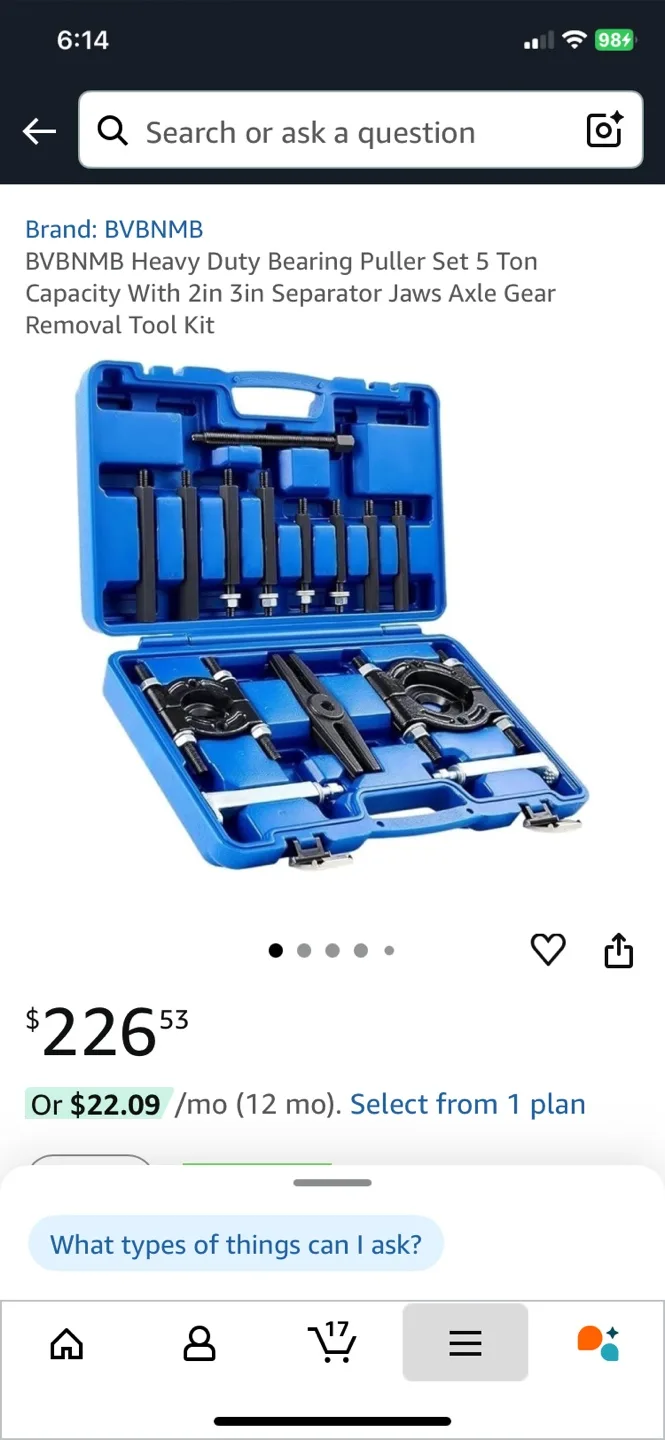 OMT Heavy-Duty Bearing Splitter Tool Kit thumbnail