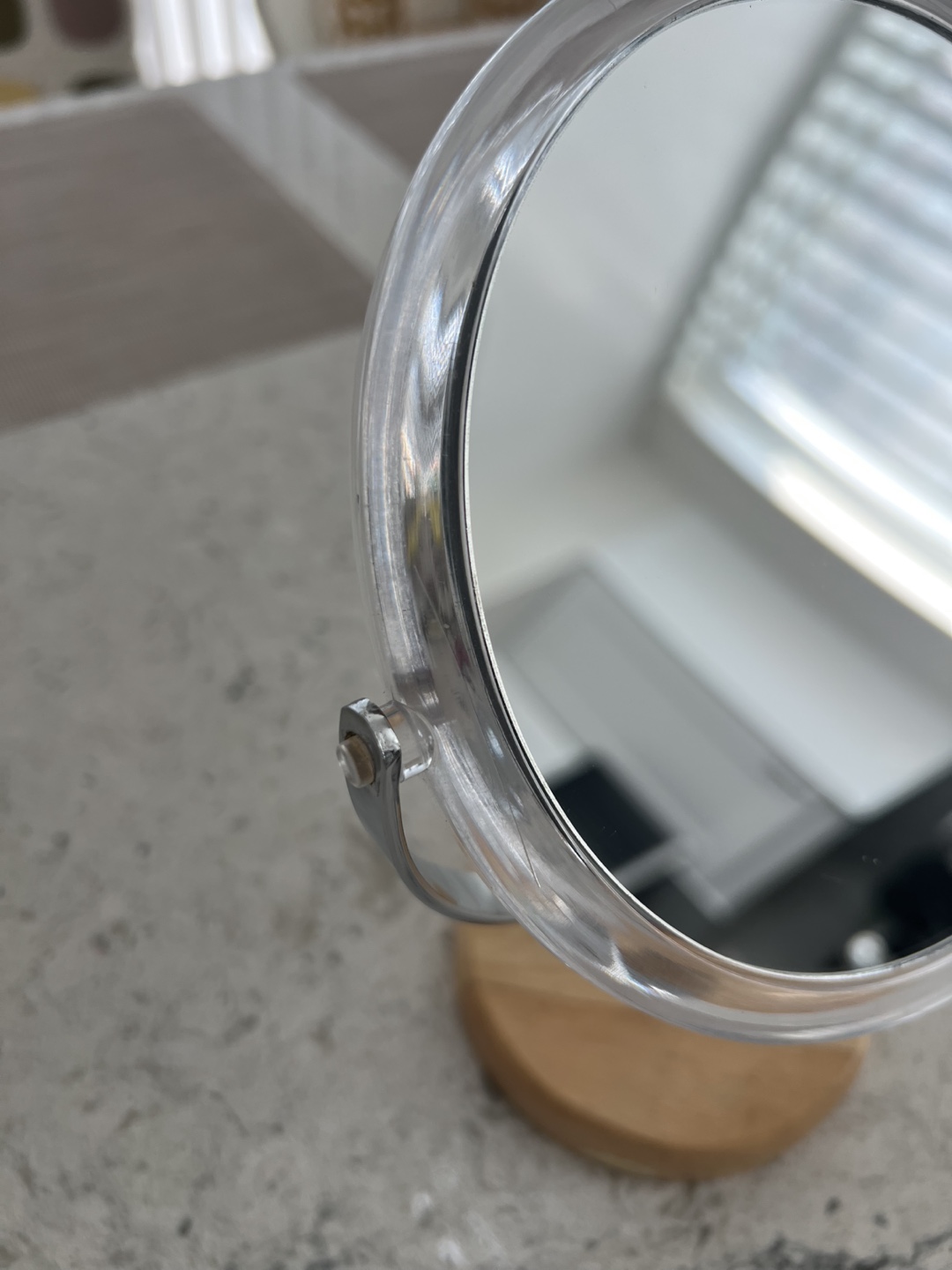 Makeup Mirror with Wood Base - photo 3