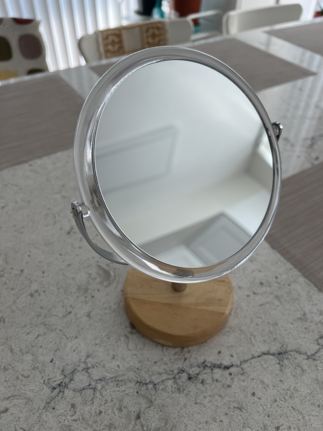 Makeup Mirror with Wood Base - photo 2