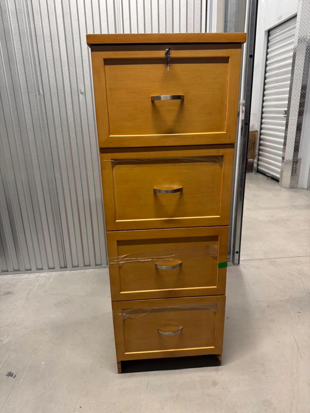 Wooden 4-Drawer Filing Cabinet thumbnail