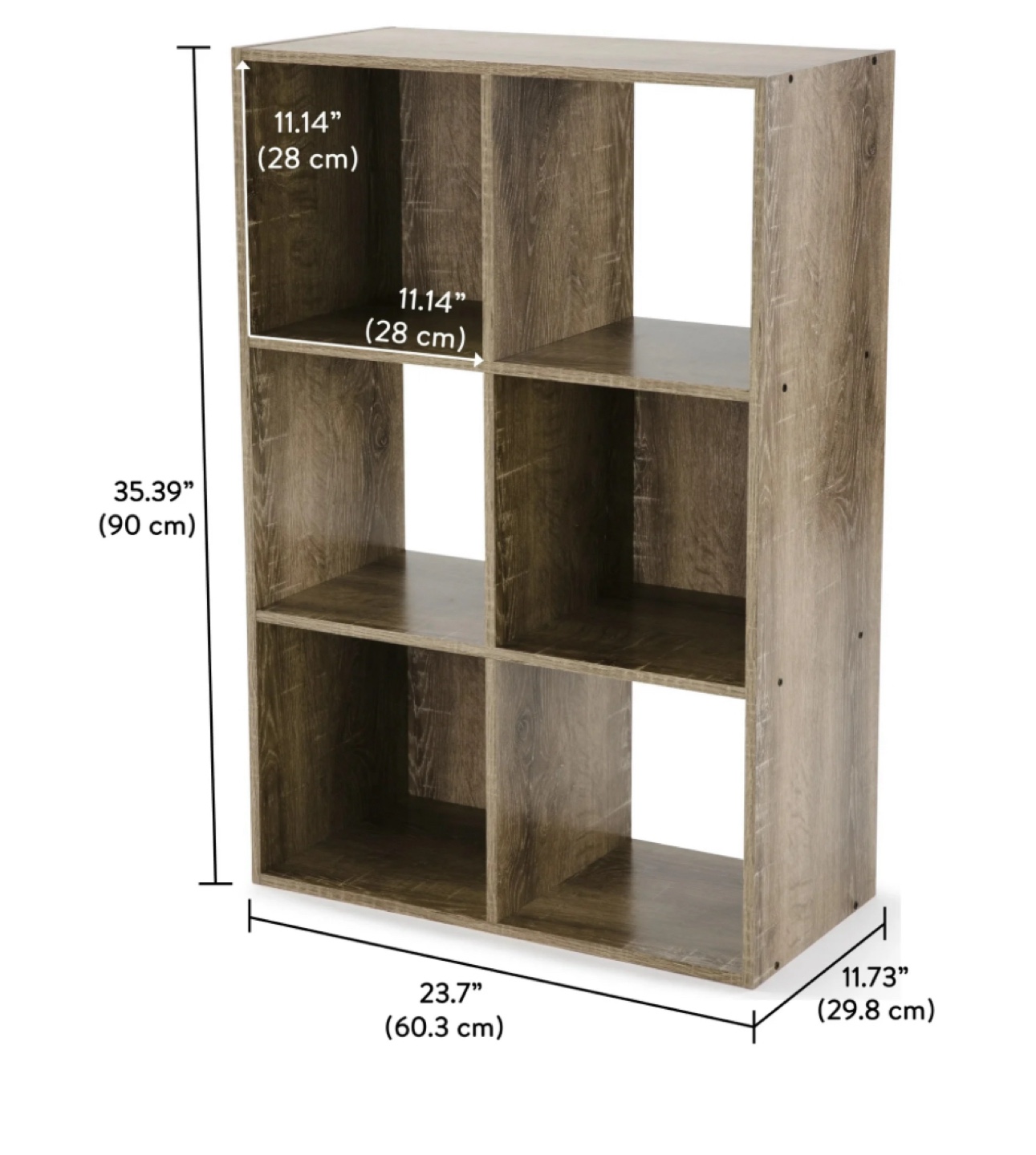 6-Cube Storage Organizer, rustic brown