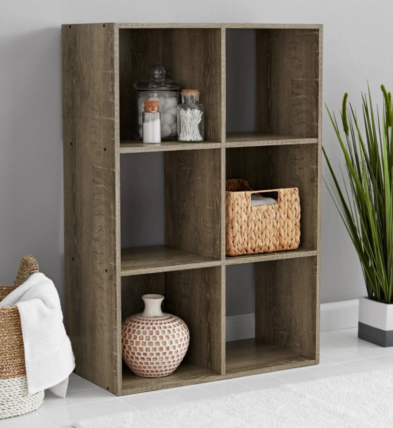 6-Cube Storage Organizer, rustic brown - photo 2