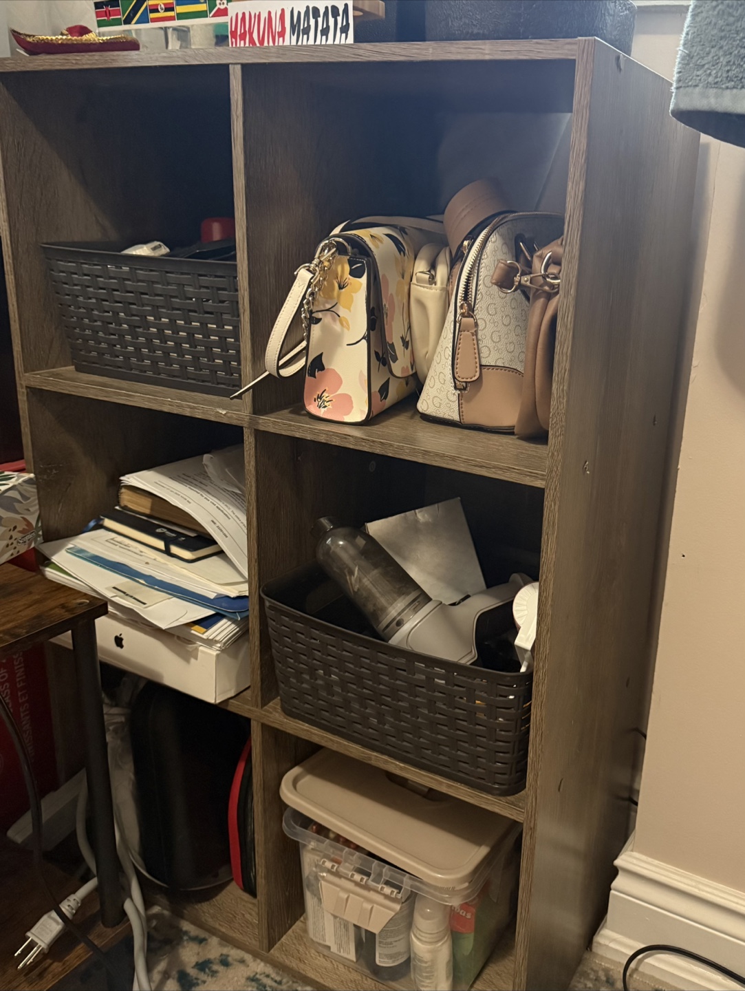 6-Cube Storage Organizer, rustic brown - photo 3