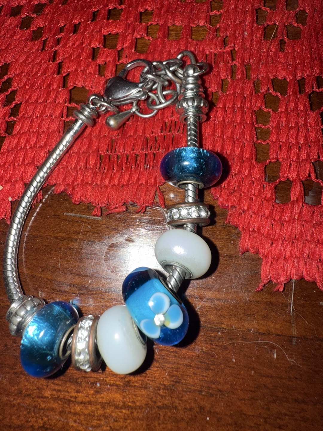 Blue & Silver Charm Bracelet