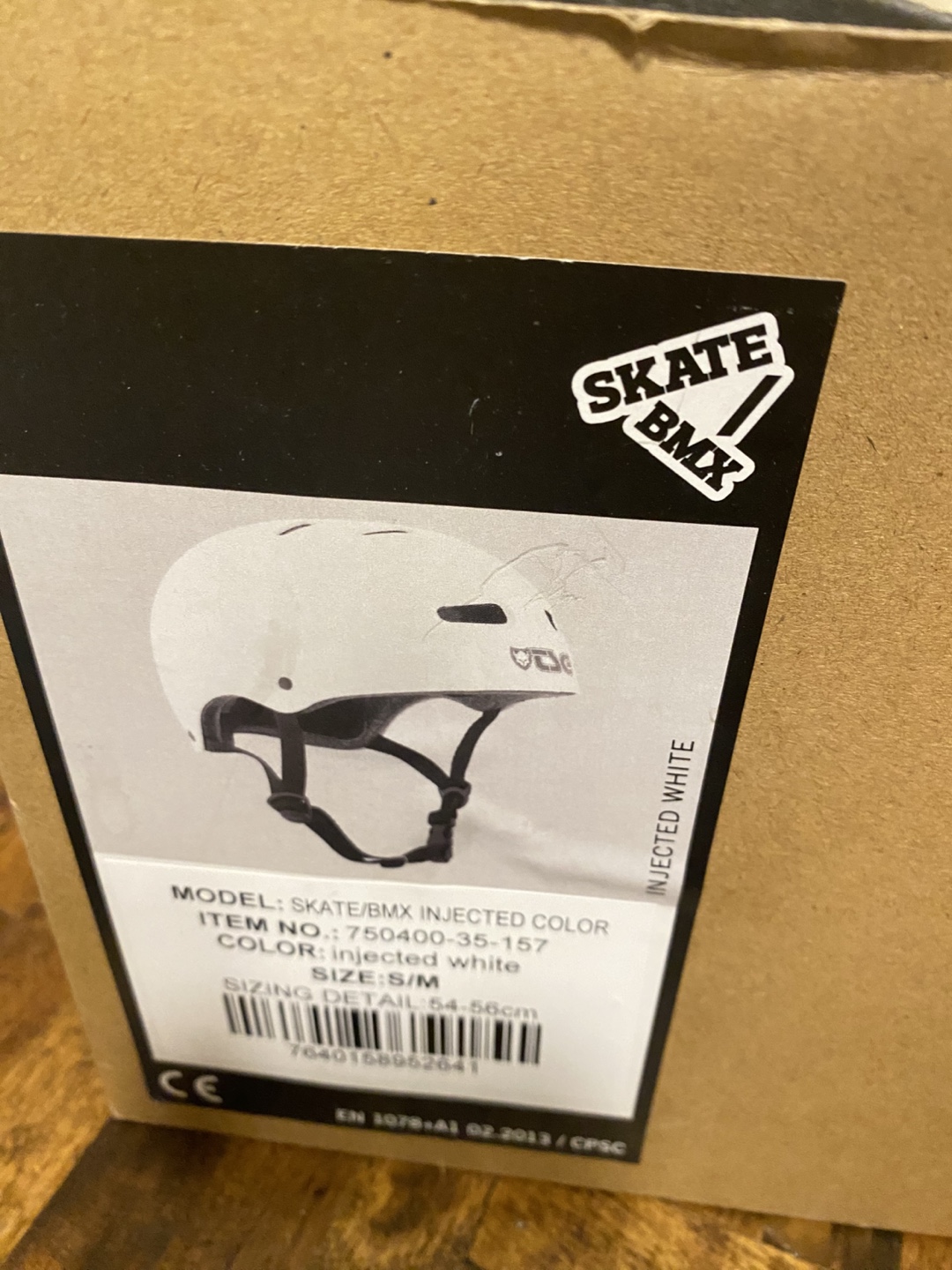 Skate/BMX Helmet - Injected White, Size S/M