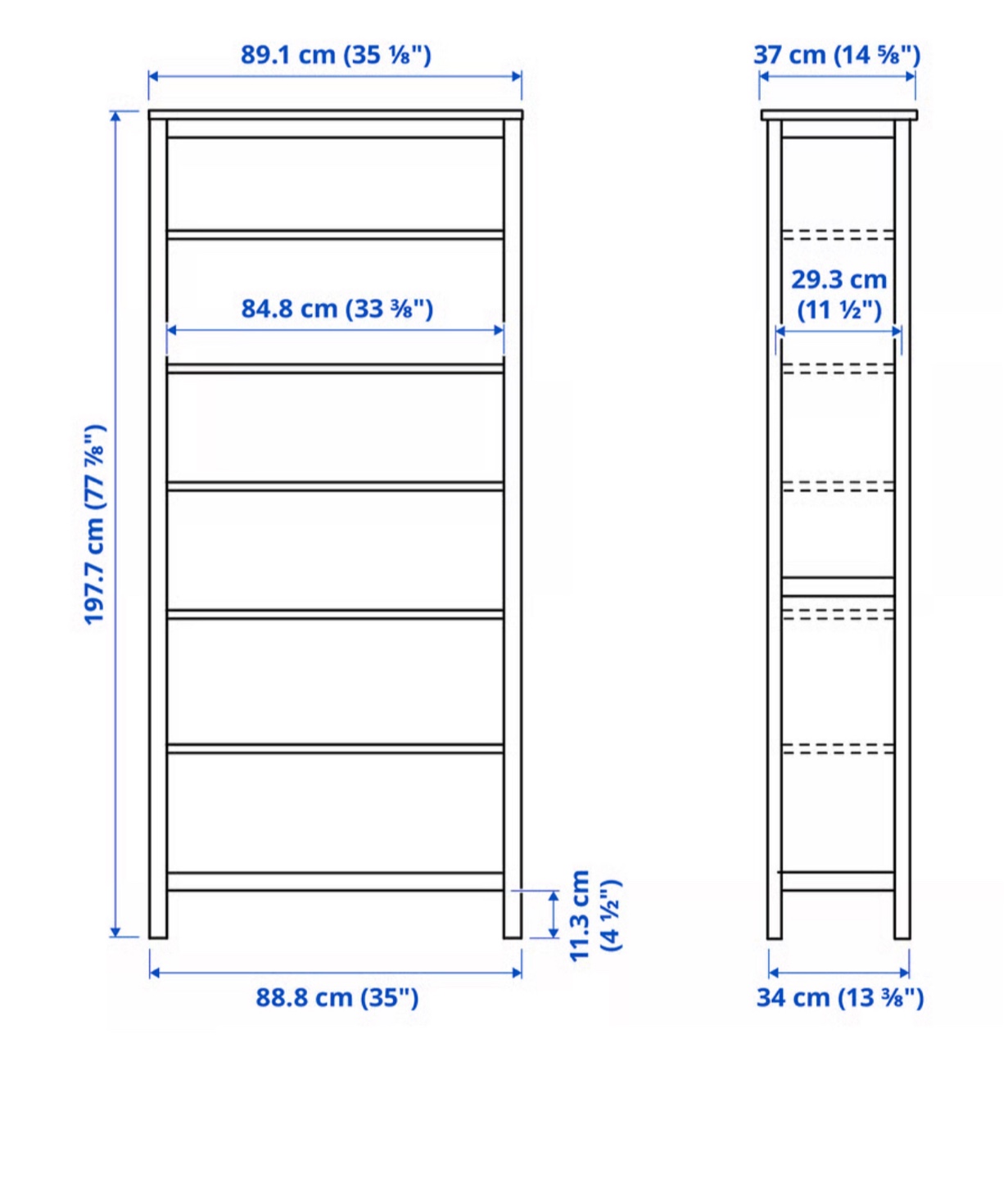 IKEA hemnes bookcase/shelf white and light brown - photo 2