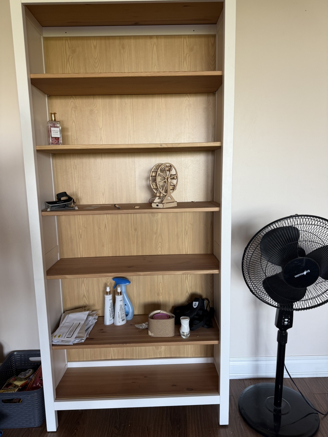 IKEA hemnes bookcase/shelf white and light brown - photo 3