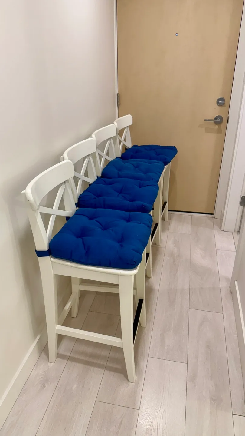 2 IKEA Ingolf Bar Stools - White