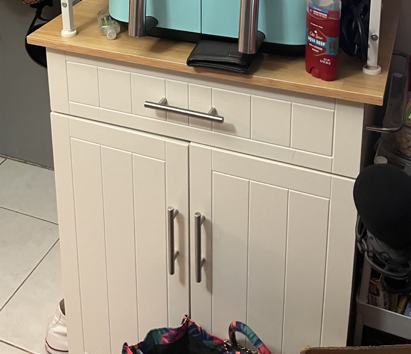 Shintenchi Kitchen Island Cart with Storage Rolling Cartt