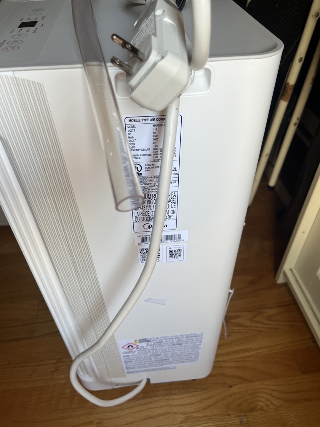 Midea Portable Air Conditioner, 8,500 BTU-Smart, White - photo 3