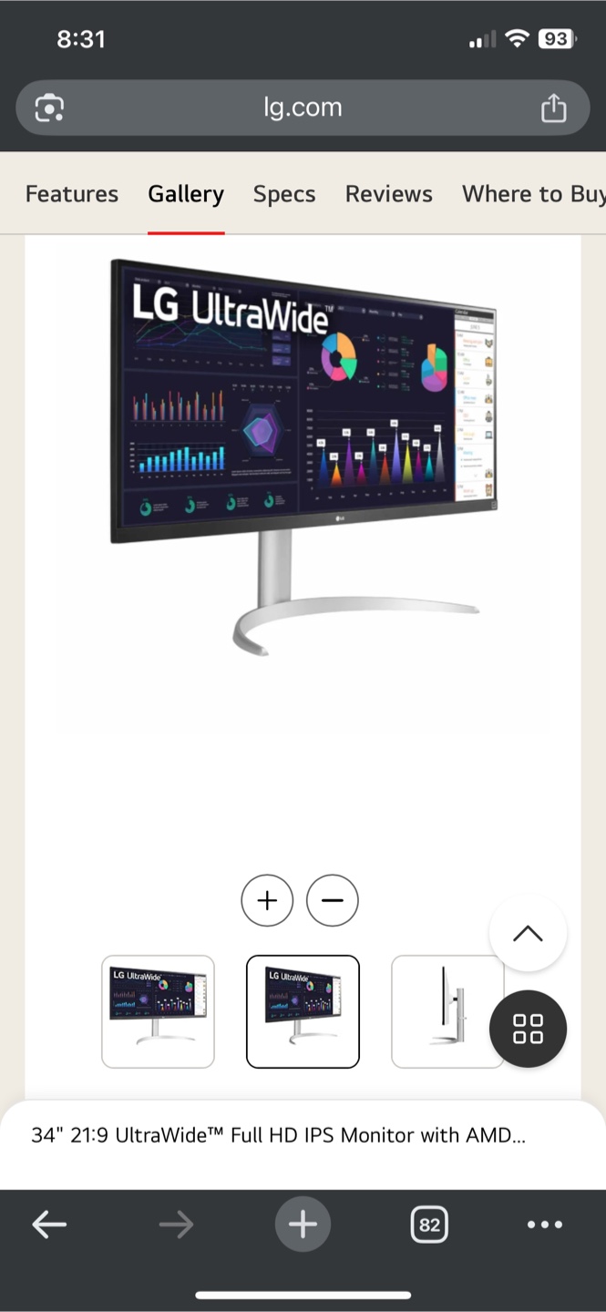 LG UltraWide 34” IPS FreeSync Gaming trMonitor (Model 34WQ650-W)