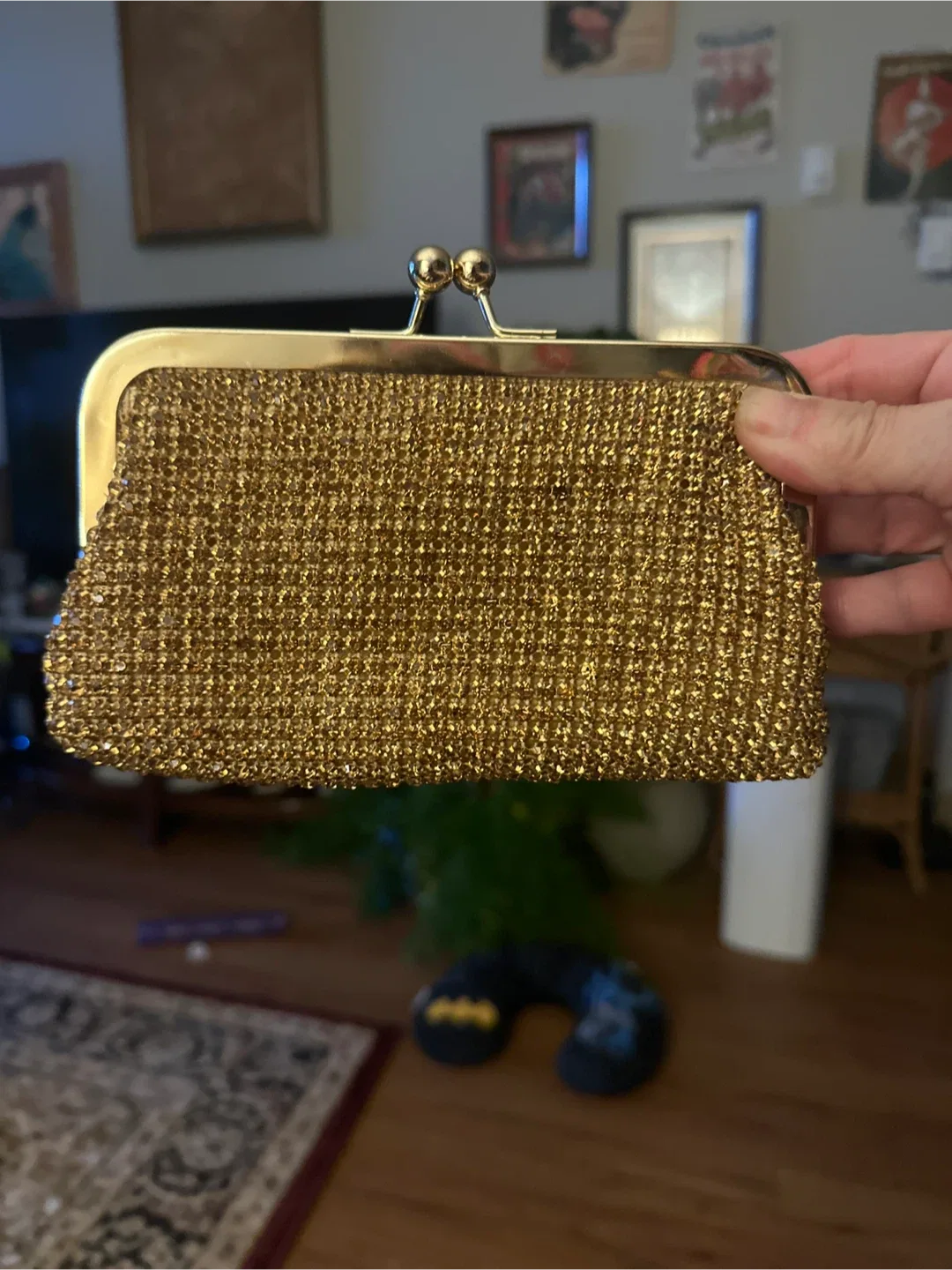 Pink House Toronto Gold Evening Clutch