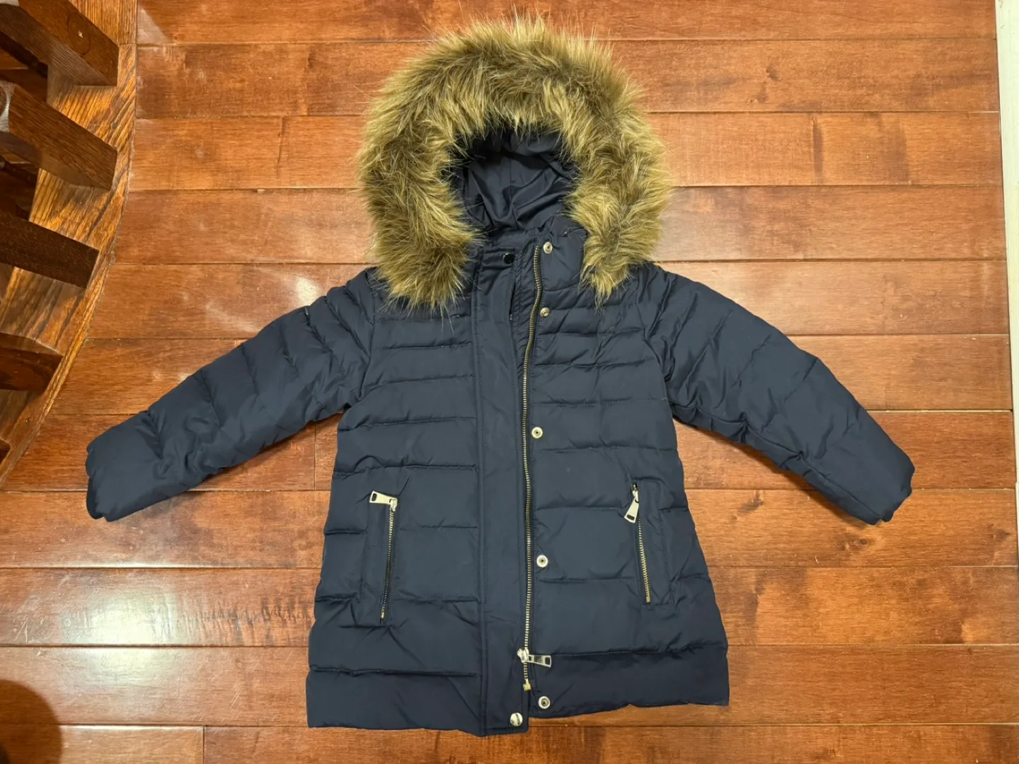 Girls Puffer Jacket - Size 116cm (5-6 yrs)