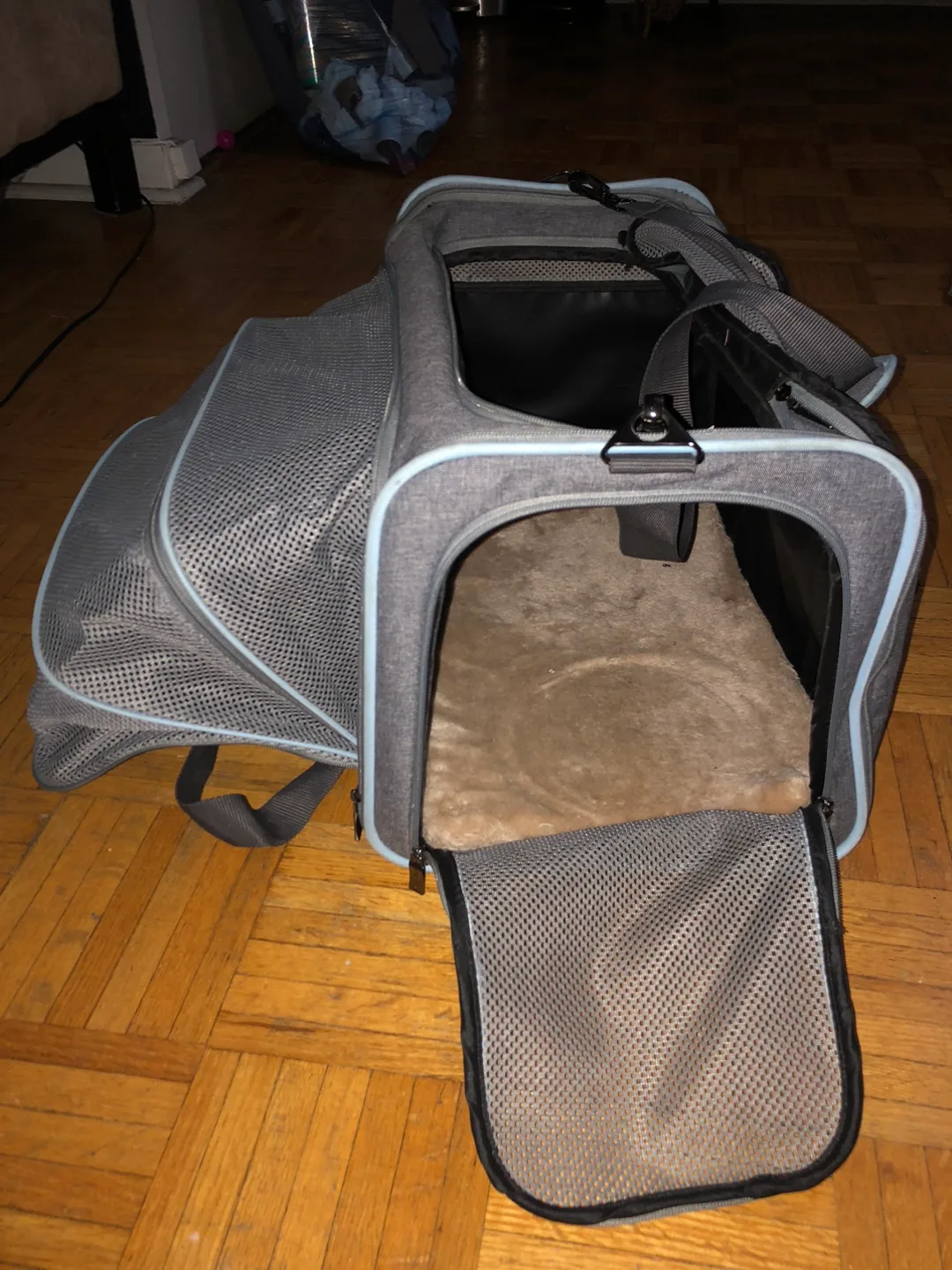 PETSFIT Expandable Pet Carrier - Grey TODYA INKY $25 thumbnail