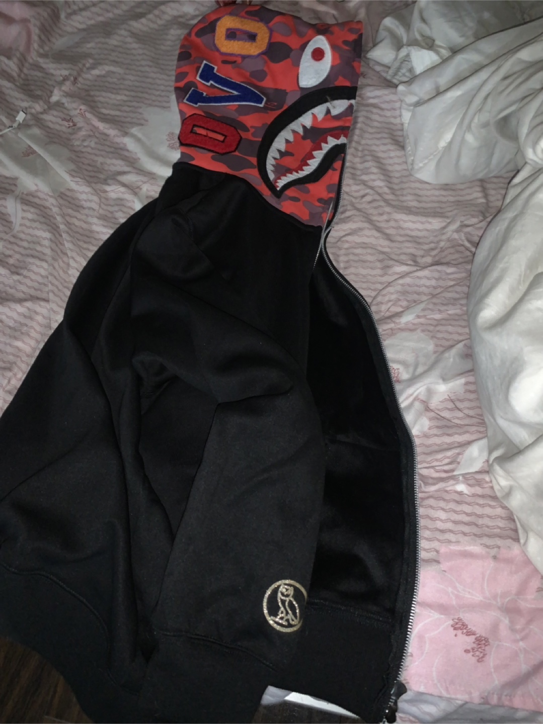 BAPE x OVO Black Hoodie - photo 2