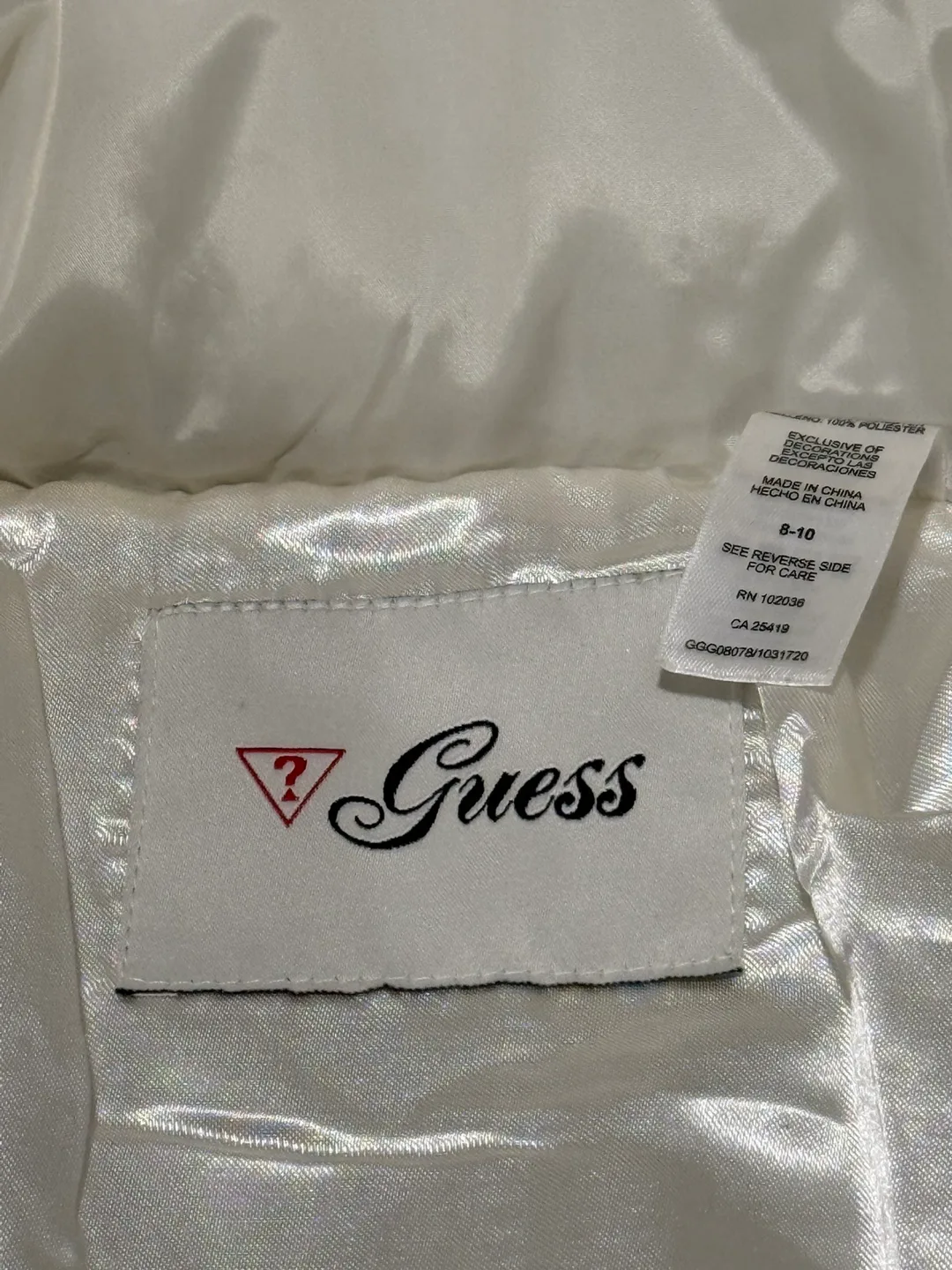 Girls White Jacket Size 8-10 image indicator(2)